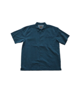 Quicksilver Button Down Mens XXL Blue Waterman Collection Short Sleeve C... - $530.18 MXN