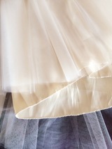Ivory-white Tulle Midi Skirt Outfit Women Plus Size Tulle Tutu Holiday Skirts image 4