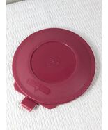 Vintage Anchor Hocking Plastic Food &amp; Craft Storage Lid round circle red - €6,05 EUR