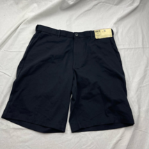 Haggar Mens Chino Shorts Black Flat Front Pockets Stretch Cotton Blend 3... - £14.70 GBP