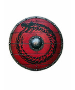 Bouclier médiéval en bois et en acier viking rond GN guerrier armure... - £102.08 GBP