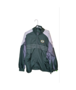 Green Bay Packers Reebok SI Windbreaker Men&#39;s L Long Sleeve Gray Footbal... - $26.91 CAD