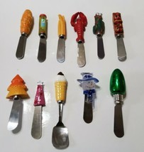 11 Lot Appetizer Party Spreaders Knives Dip Cheese Christmas Stainless Steel  - £14.57 GBP