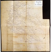 Pocket Map Of Gen Stuart Civil War Reproduction 14 x 14&quot; Military Histor... - $19.99
