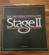 Stage 2 Trivia Game 1985 Milton Bradley Board Game Vintage 100% Complete - £18.19 GBP