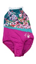 Sylvia P Girls Kyla Leotard Gymnastics Child 10 Australian Floral Print - $652.85 MXN