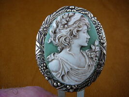 (CHL14-7) LADY roses cameo brass hair pin pick stick accessory HAIRPIN f... - €22,66 EUR