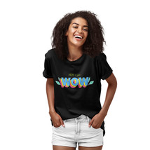 Mom is Just Wow Women Graphic Tees Short Sleeve Crew Neck Mother&#39;s Day T-Shirt - £11.70 GBP