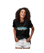 Mom is Just Wow Women Graphic Tees Short Sleeve Crew Neck Mother&#39;s Day T... - £11.74 GBP