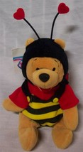 Walt Disney Winnie The Pooh Bear In Bee Costume 7" Bean Bag Stuffed Animal - £12.27 GBP