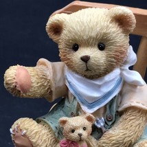 Cherished Teddies John on Wood Chair Bear In Mind You&#39;re Special Figurin... - $9.49