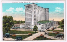 Postcard Michigan Central Depot Detroit  - £1.65 GBP