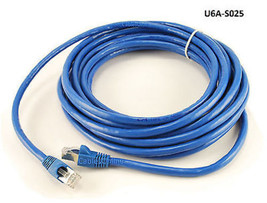25Ft Shielded Cat6A Network Stp 500Mhz Bare Copper Ethernet Rj45 Patch C... - £31.96 GBP