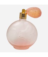 Vintage Pink Frosted Glass Perfume Dispenser Spritz Refillable Vanity bo... - $20.58