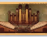 Mormon Tabernacle Choir Salt Lake City Utah UT UNP Unused Linen Postcard... - $2.92
