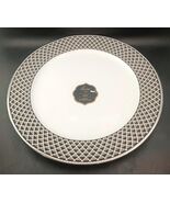 Ciroa Luxe “Lattis” 14&quot; Diameter Serving Platter, Silver On Porcelain, OBO - $998.83 MXN