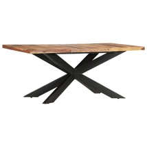 vidaXL Solid Sheesham Wood Rectangular Dining Table 72x36in Woven Seat Chairs - €446,93 EUR