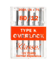 Klasse Serger Type K Overlock Size 80/12 Needles 5 Pack - $6.95