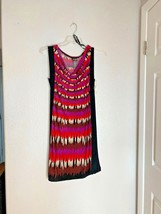 New Bisou Bisou Womens Sz 14 Cowl Neck Summer Dress Sleeveless Midi Retails $70 - £13.27 GBP