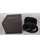 Malloni Belt Emonymus Black Braided Herringbone Waxed Cotton Leather 1 I... - $93.42 CAD