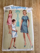 Vintage 1960s DRESS Sewing Pattern, Bust 34, Miss, Size 14, 1967, #7072 - $55.71 MXN