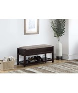 Rouen Espresso Seating Bench with Shoe Storage - $110.99
