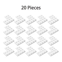 20x White Part 2639 Corner Plate 2x4x4 Building Pieces Bulk Lot 100% Compatible - £6.21 GBP