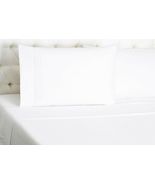 Sferra Gino White Queen Sheet Set 4PC Solid 100% Cotton Percale 450TC It... - $317.00