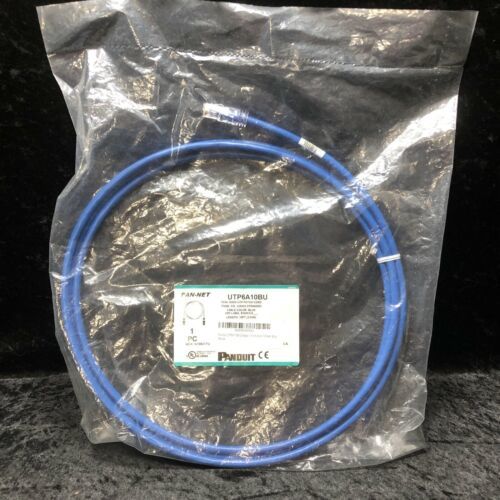 Panduit UTP6A10BU 10FT 10GIG Patch Cable (Blue) - $6.92