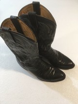9 D ~ Tony Lama J8492 Black Exotic Lizard Men’s Western / Cowboy Boots - £43.52 GBP