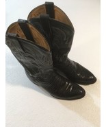 9 D ~ Tony Lama J8492 Black Exotic Lizard Men’s Western / Cowboy Boots - £43.15 GBP