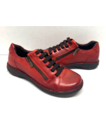 MIZ MOOZ WOMEN&#39;S BUTTERY LEATHER SNEAKER LOOK SIDE ZIP RED  37EU / 7US  ... - $919.33 MXN