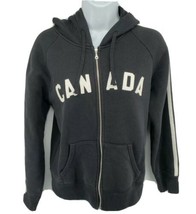 Roots Canada Full Zip Hoodie Size S Black - £33.06 GBP