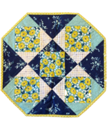 Artisan Made Helpful Heifer Table Topper #41 Blue, Turquoise, White 16&quot; NEW - $535.15 MXN