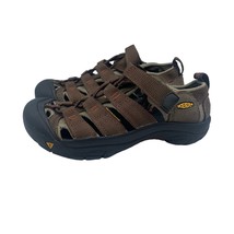 KEEN Newport H2 Sandals Waterproof Leather Brown Outdoor Hiking Kids Youth 1 - £27.09 GBP