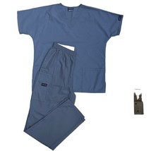 Cherokee Scrub Set NHS Medical Staff Grey Uniform Small Top &amp; Cargo Trou... - £18.30 GBP