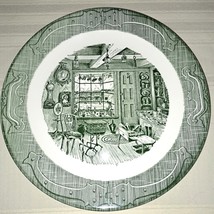 Old Curiosity Shop Round chop plate Serving Platter Royal China green - $23.25
