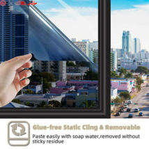 Reflective One-Way Mirror Window Film – Privacy and Sun Protection - $18.62