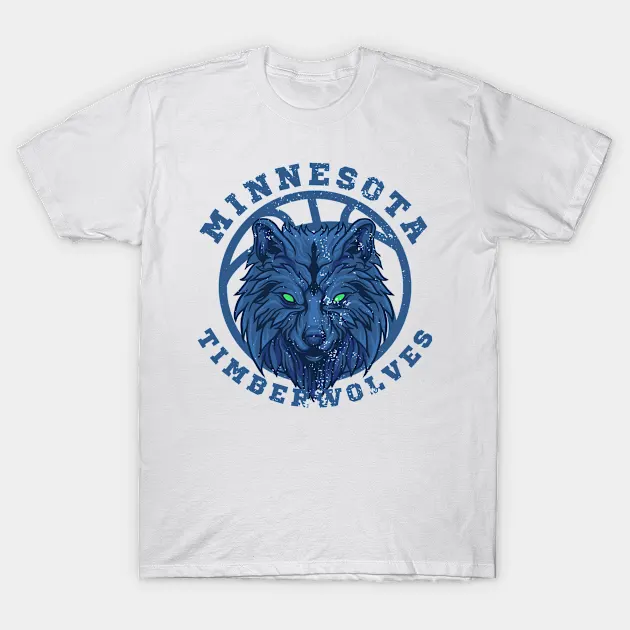 Minnesota Timberwolves Retro Fanart T-Shirt - €14,48 EUR