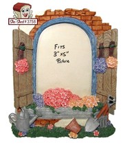 Flower Garden Window 3D Resin Picture Frame 6x8 inch  fits 3x5 pictures - £11.82 GBP
