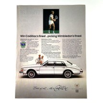 Cadillac Seville Vintage 1983 Print Ad Wimbledon Tennis 8” x&quot; Auto Car - £16.98 GBP