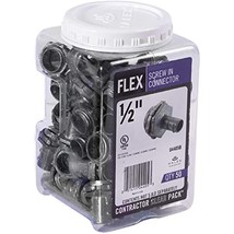 Halex, 1/2 in. Flexible Metal Conduit (FMC) Screw-In Connectors , 04405B, 50 per - $41.75