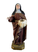 Vintage St Clare Saint Clare Religious Statue with Crystal Eyes - £116.72 GBP