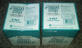 Lot of 2 Angel Soft Professional Facial Tissue Boxes 2-Ply Tissues Box -... - £3.18 GBP
