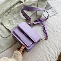 Candy Colors Mini Flap Bag Women Fashion Chain Crossbody Shoulder Bag PU Leather - £36.84 GBP