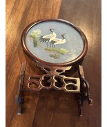 Vintage Sided Silk Embroidered Japanese Frame Cranes - $47.39 CAD