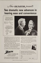 1956 Print Ad Zenith Hearing Aids Man & Lady Made in Chicago,Illinois - £13.18 GBP