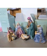 Avon Fine Collectibles O Holy Night Nativity Creche 5 pc set 1989 Vintag... - $371.86 MXN