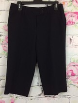 Worthington Womens Modern Fit Capri Pants Sz 8P Petite Belted Stretch Cr... - $11.53