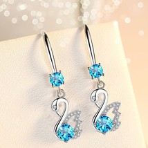 NEHZY 925 sterling silver new woman fashion jewelry high quality blue pink cryst - £7.48 GBP